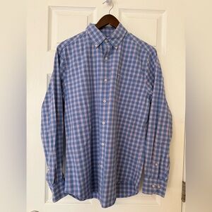 Southern Tide Blue and Pink Plaid Button-Down Shirt